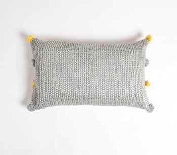 Housse de coussin lombaire gris sourd 1