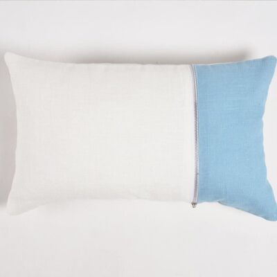 Blue Zip Accent Lumbar Cushion cover