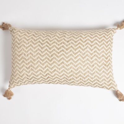 Chevron Bisque Lumbar Cushion cover