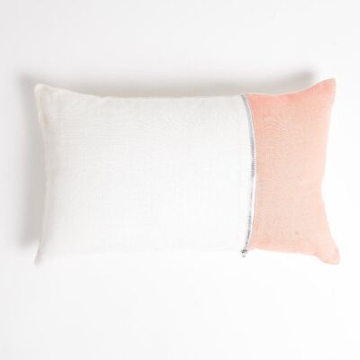 Coral Zip Accent Lumbar Cushion cover