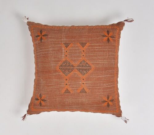 Embroidered Earthy Cushion cover
