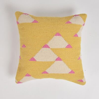 Abstract Triangle Golden Cushion cover