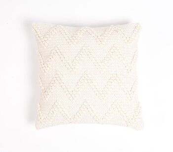 Housse de coussin à chevrons en laine tissée 4