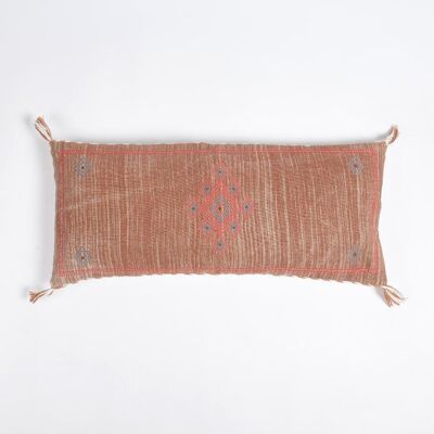 Embroidered Terra Lumbar Cushion cover
