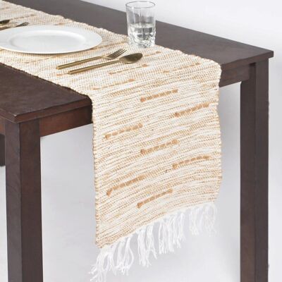 Earthy Textured Cotton Table Runner