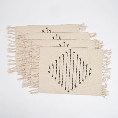 Lines of Diamond Cotton Placemats (Set of 4)
