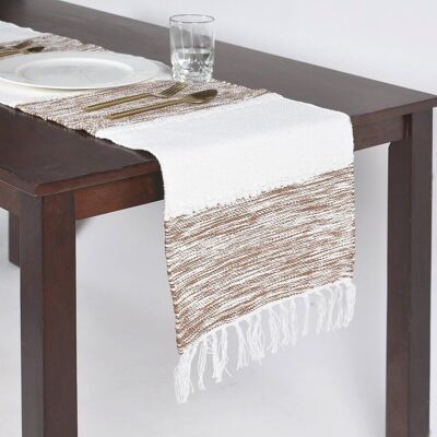 Striped Handwoven Cotton Table Runner