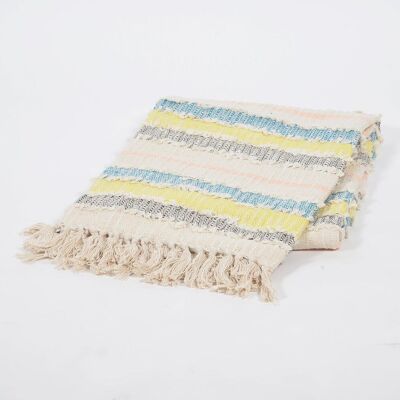 Handcrafted Muted Stripes Throw