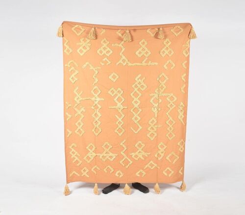 Monochromatic Abstract Tufted Throw