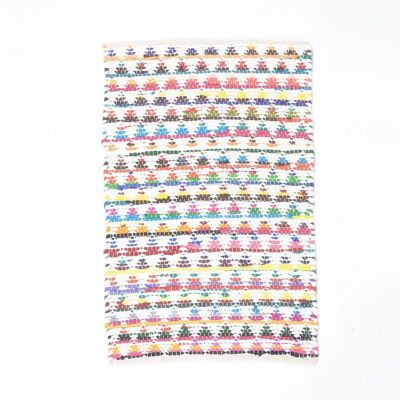 Handwoven Cotton Multicolor Triangle Patterned Durry