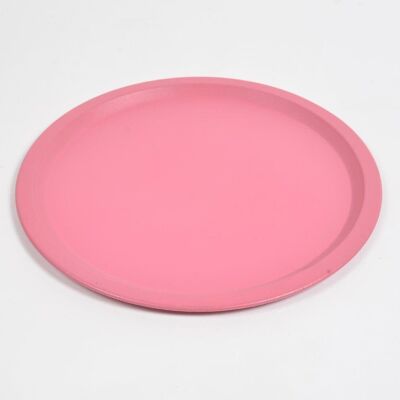 Pink Plain Round Charger Plate