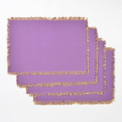 Reversible Placemats with Fringes 13x19" (Set of 6)