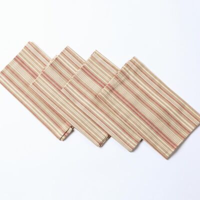 Ocher Striped Napkins (set of 4)