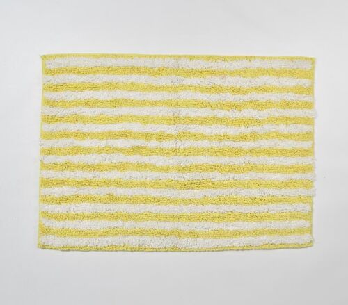 Summer Striped Yellow Bathmat