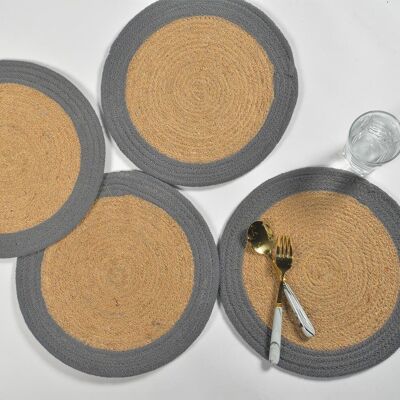 Handgeflochtene Jute-Tischsets (4er-Set)