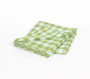 Serviette de plage Chekered Lime teint en fil 2