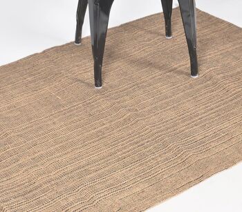 Tapis minimal en jute et coton tissé à la main 4