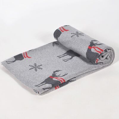 Winter Reindeer Handloom Cotton Throw