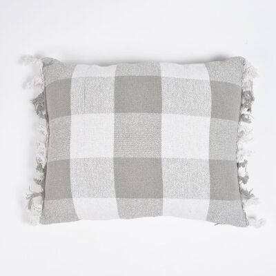 Buffalo Checkered Cotton Pillowcase With Tassels