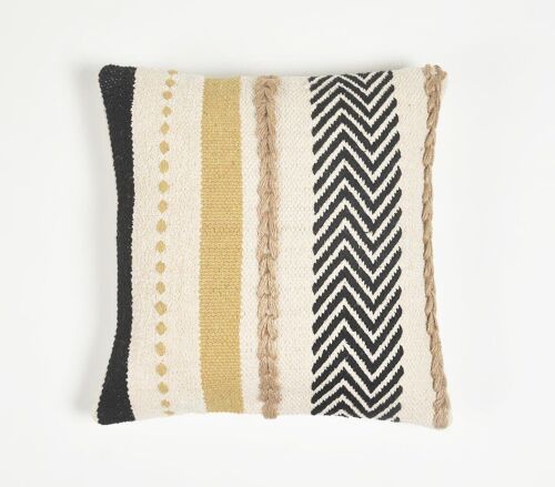 Handwoven Cotton Striped Cushion Cover