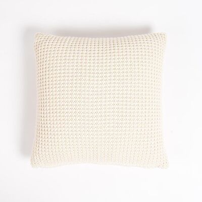 Housse de coussin en coton tricoté