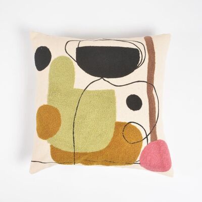 Abstract Modern Embroidered Cushion Cover