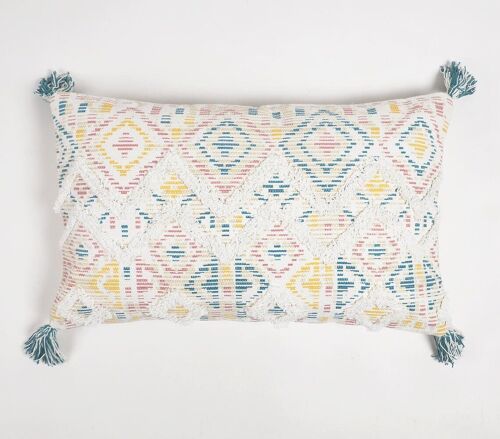 Handwoven Geometric Cotton Cushion Cover