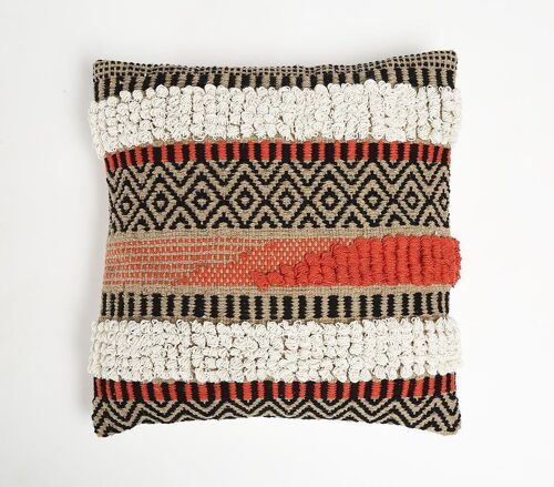 Textured Cushion Cover with Tufts