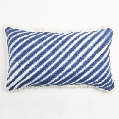 Fodera in cotone con frange a righe diagonali