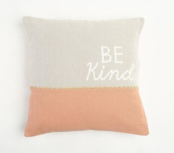 Housse de coussin typographique Colorblock 1