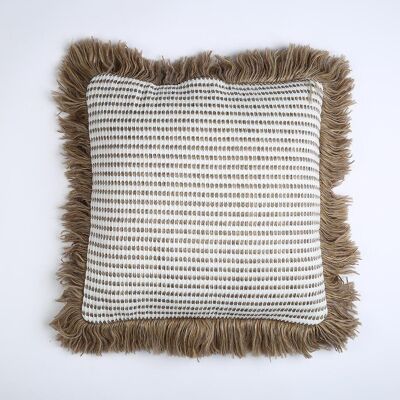 Hazel Fringed Handloom Cushion cover