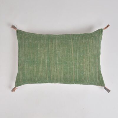 Handwoven Fern lumbar pillow cover