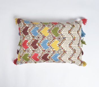 Housse de coussin en coton imprimé en bloc 4