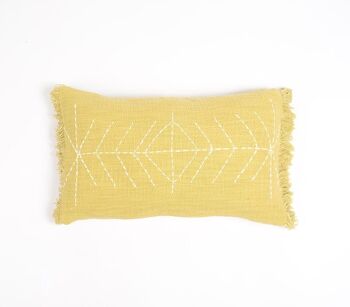 Housse de coussin lombaire en coton brodé 5