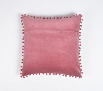 Housse de coussin en acrylique en coton tissé à la main avec pompons pompons 6