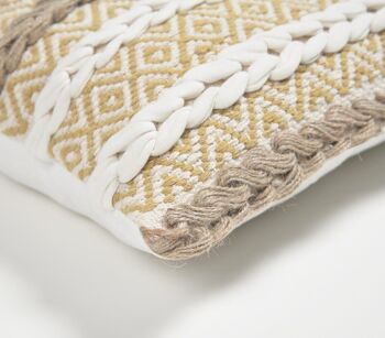 Housse de coussin géométrique en coton tissé à la main 2