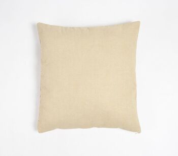 Housse de coussin sable uni avec ligne brodée 3