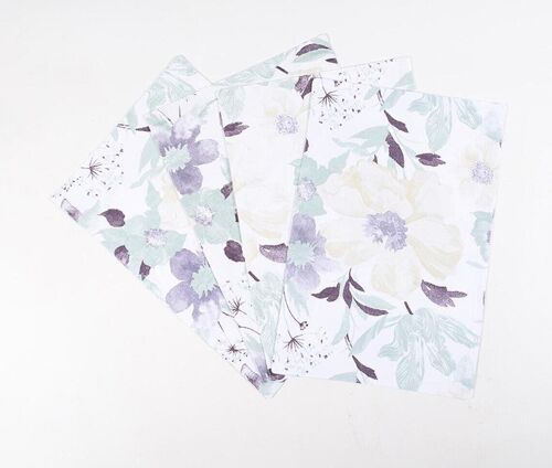 Set of 4 - Floral Printed Placemats