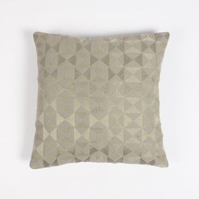 Housse de coussin en coton brodé, 16 x 16 pouces