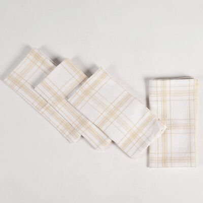 Set of 4 - Handwoven Checkered Napkins