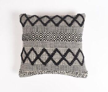 Housse de coussin à motifs monochromes en diamant, 17,5 x pouces 1