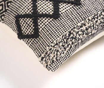 Housse de coussin à motifs monochromes en diamant, 17,5 x pouces 2