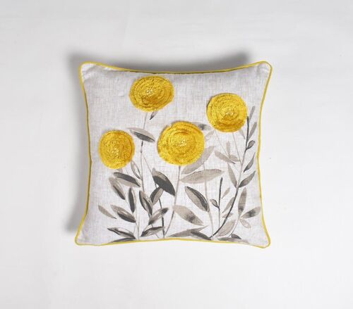 Sunshine Floral Cushion cover, 20 x 20 inches