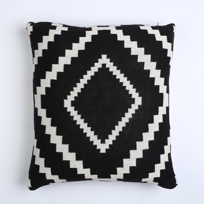 Monochrome Geometric Cushion cover, 18 x 18 inches