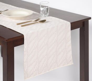 Chemin de table réversible en forme de feuille avec bordure en dentelle 3