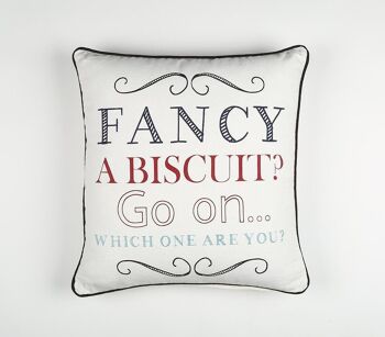 Housse de coussin en coton imprimé typographique, 16 x 16 pouces 6