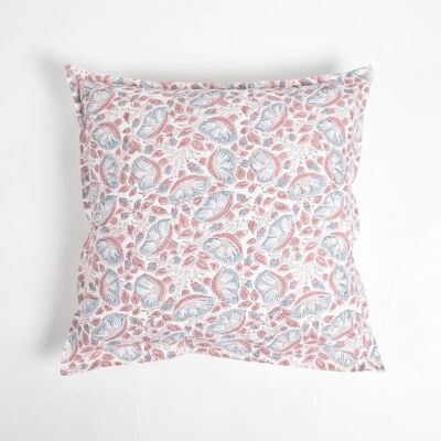 Housse de coussin imprimée bloc floral pastel, 18 x 18 pouces