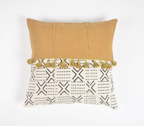 Colorblock Geometric Cushion Cover, 18 x 18 inches