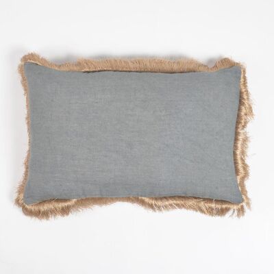 Funda de almohada minimalista azul sólido, 14 x 20 pulgadas