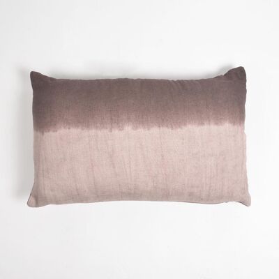 Textured Ombre Cotton Linen Lumbar Cushion Cover, 14 x 22 inches